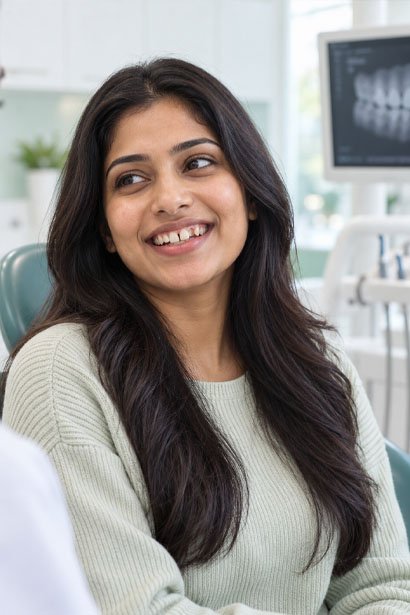 Miss aligned teeth